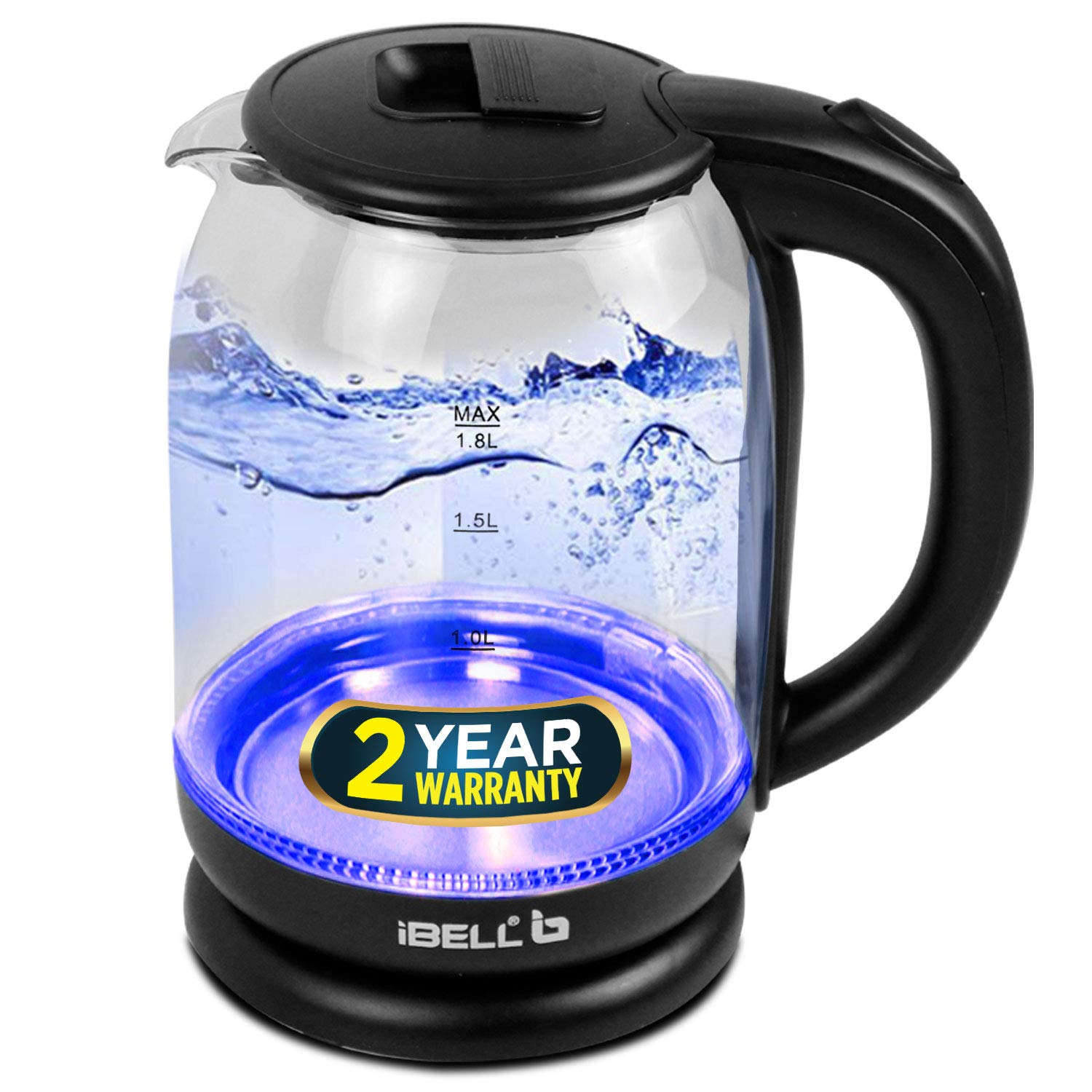 IBELL Gekc18Lplus Electric Kettle Glass Kettle 1500 Watt